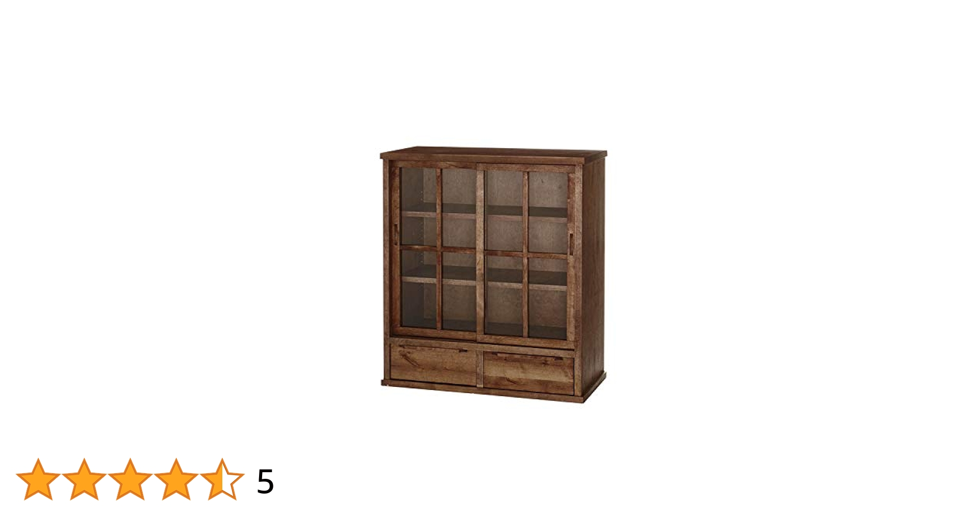 美品　民芸家具　水屋箪笥　キャビネット　食器棚　飾り棚　ミドルボード　引戸　格子 Amazon｜[ベルメゾン] 食器棚 引戸 キャビネット 水屋箪笥風 B